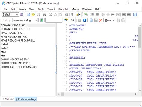 cnc syntax editor